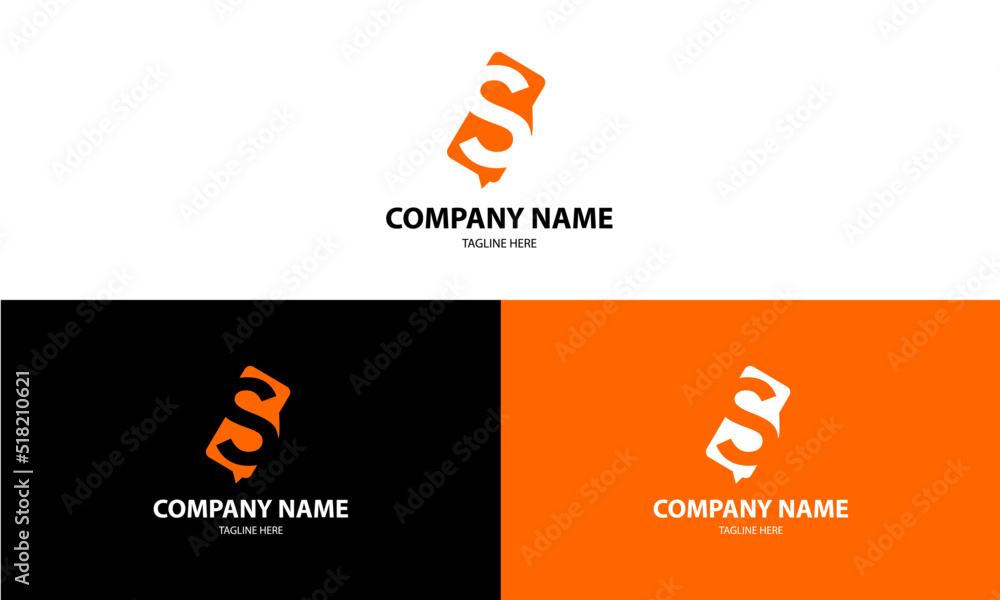 Letter S abstract logo design template. Negative space modern sign. Letter S abstract logo design template. Negative space modern sign.