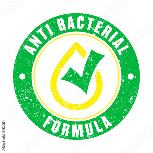 Antibacterial formula vector icon isolated on white background, germ and microbes free