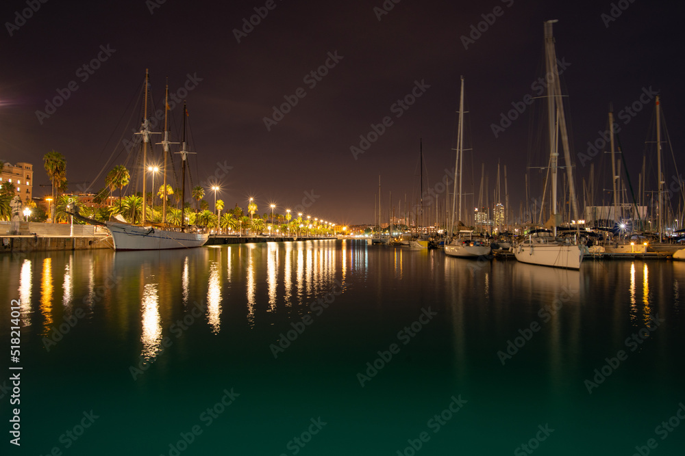 marina at night