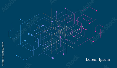 幾何学 抽象 青 ピンク 科学 背景
