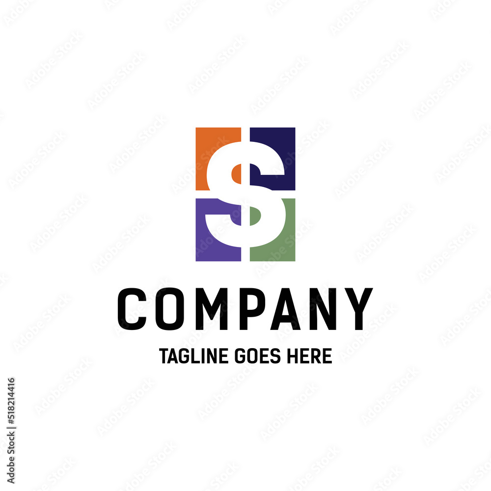 Obraz premium letter S initial logo icon vector template