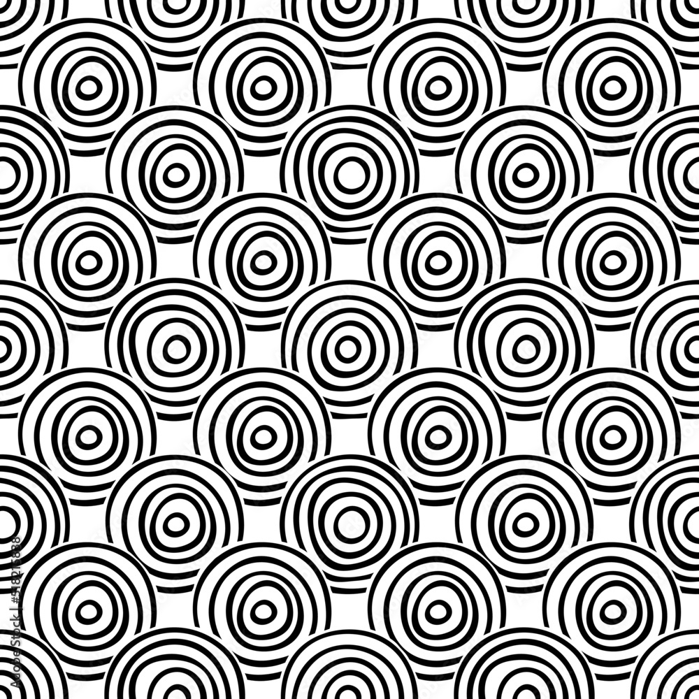 Seamless patterns. Rings of different sizes, hand made. Shades of gray. Seamless patterns. Rings of different sizes, hand made. Shades of gray.