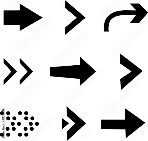  Arrows set. Arrow icon collection. Set different arrows or web design