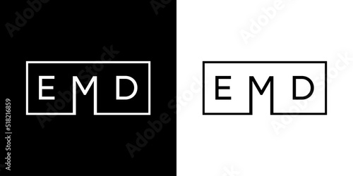 EMD letter logo flat style trendy stylist simple