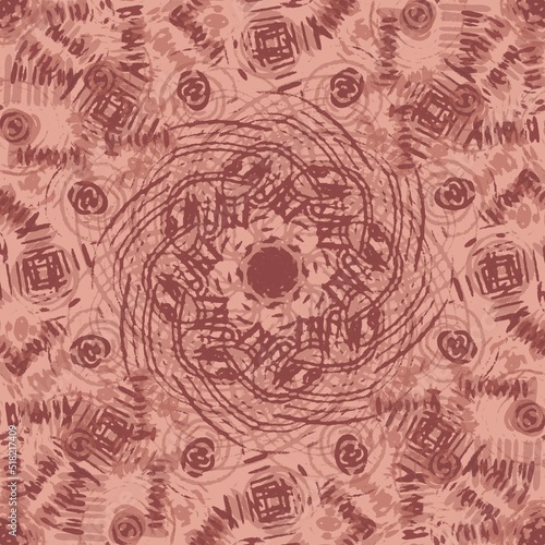 Wallpaper Mural Symmetric wallpaper, table matt geometric floral designs-red Torontodigital.ca