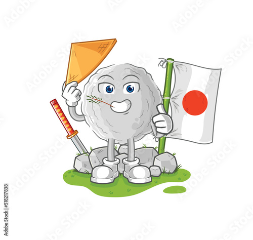 rock japanese vector. cartoon character