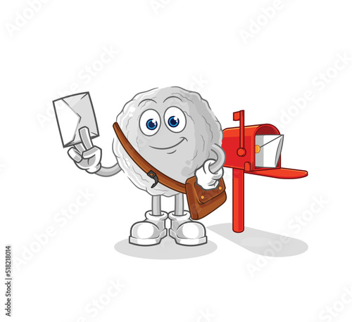 rock postman vector. cartoon character