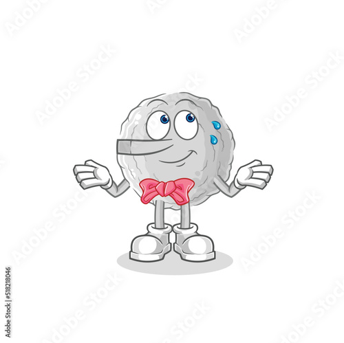 rock lie like Pinocchio character. cartoon mascot vector