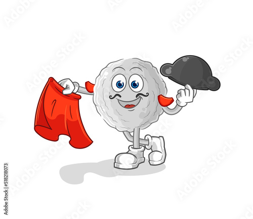 rock matador with red cloth illustration. character vector