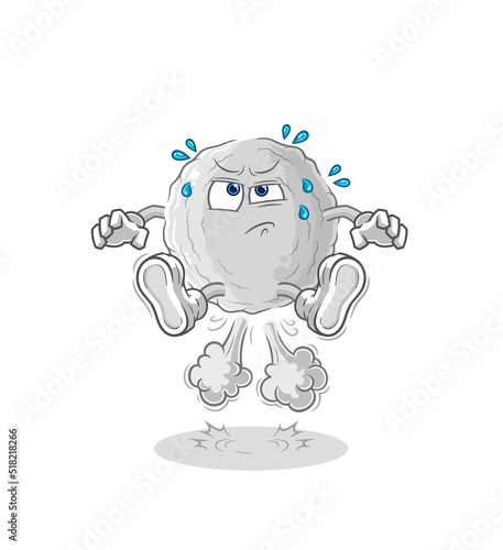 rock fart jumping illustration. character vector