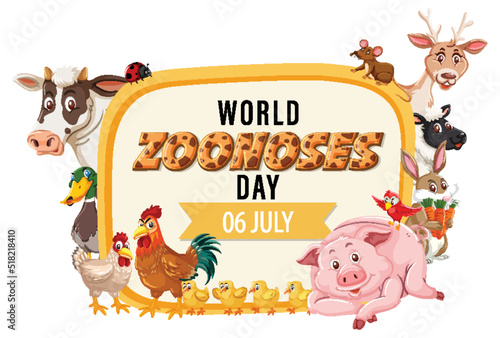 World zoonoses day banner design