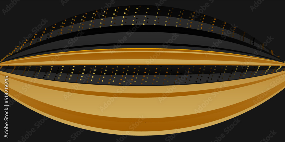 Naklejka premium Abstract black gold background vector