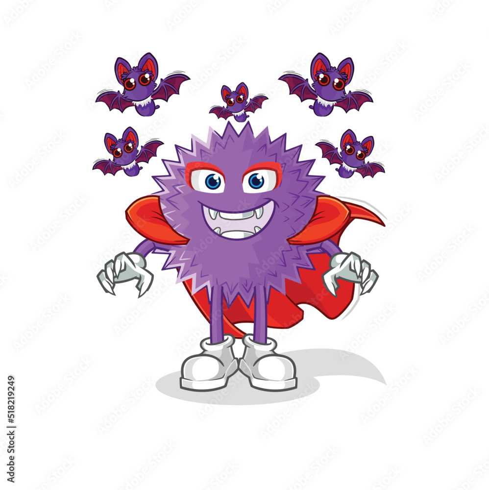 Naklejka premium spiky ball Dracula illustration. character vector