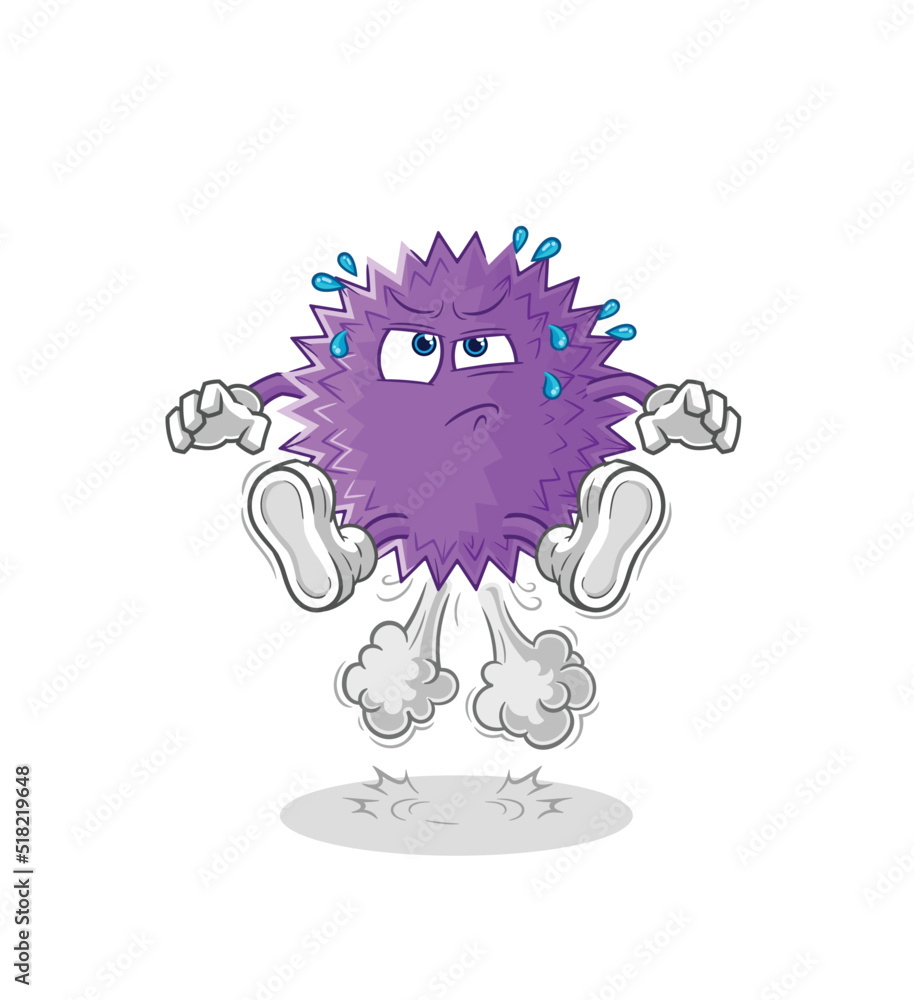 spiky ball muscular cartoon. cartoon mascot vector