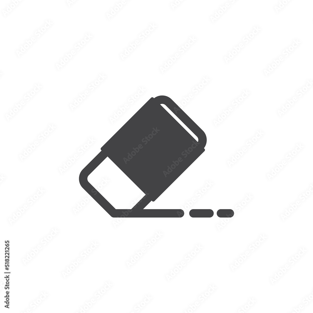 vector illustration of school, office supplies tool eraser icon. vector illustration of school, office supplies tool eraser icon.