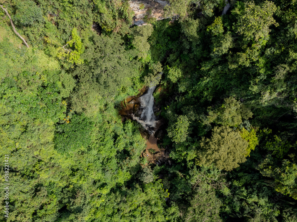 Obraz premium Aerial view of Akakpotoé waterfall near Kpalime, Togo.