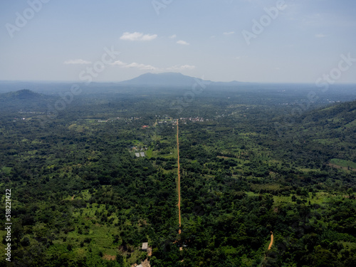 Aerial view near Akakpotoe waterfall outside of Kpalime, Togo. photo