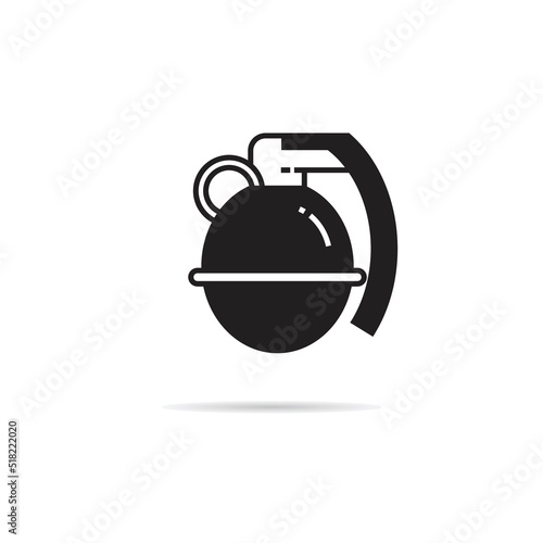 grenade icon on white background