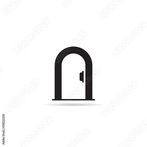 door icon on white background illustration