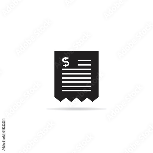 dollar bill and receipt icon vector illustration