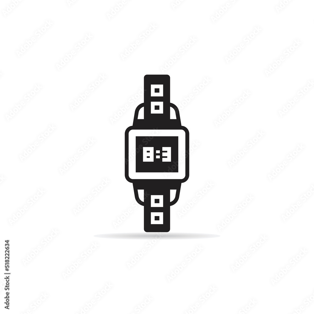 digital and smart watch icon vector illustration