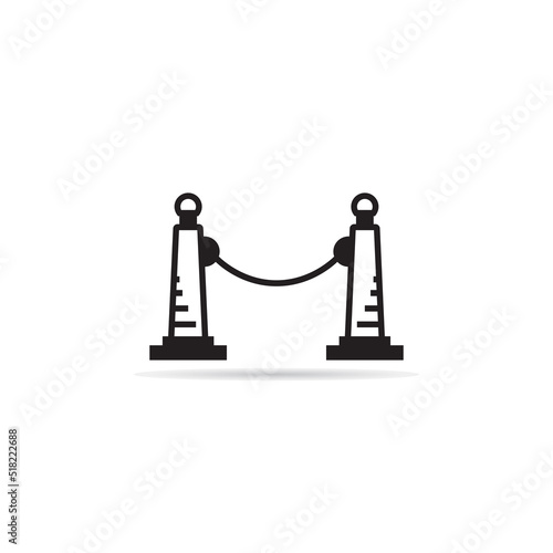 under construction barrier icon vector
