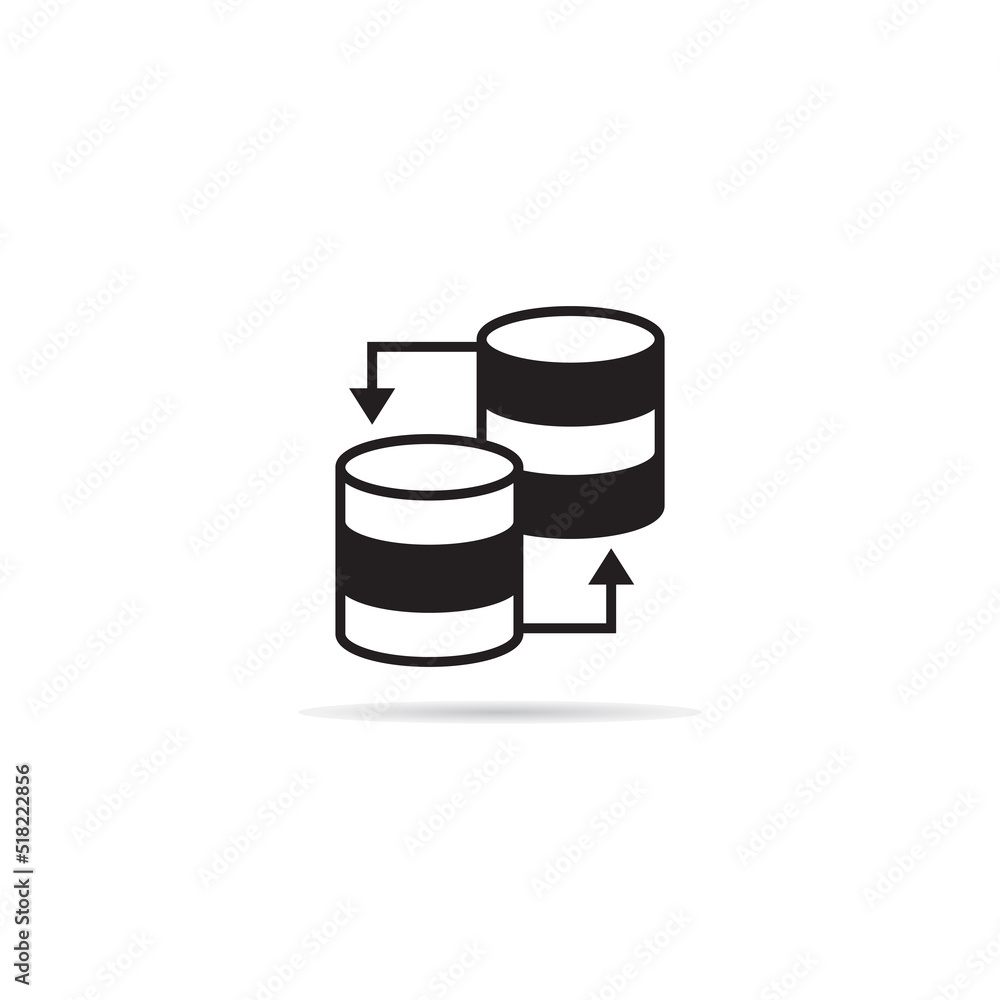 database transfer icon vector illustration database transfer icon vector illustration