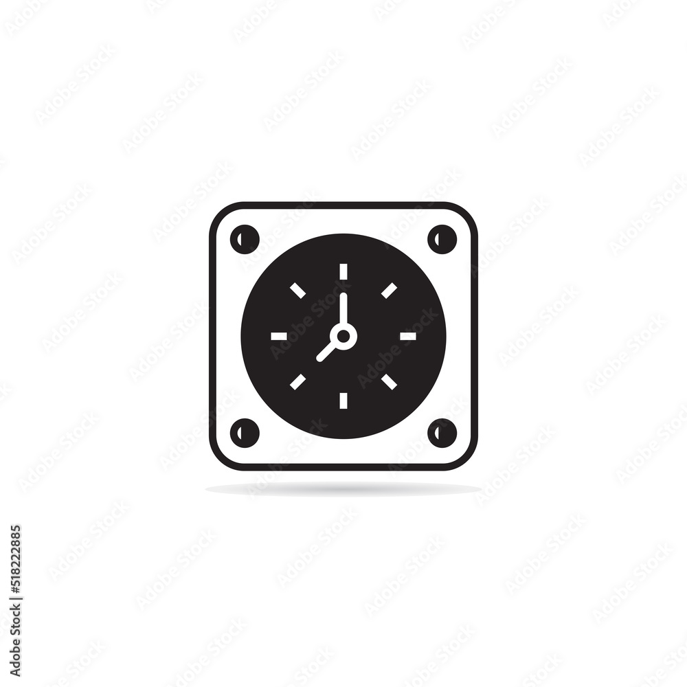 clock icon on white background clock icon on white background