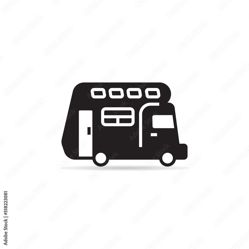 motor home, recreational vehicle icon vector illustration motor home, recreational vehicle icon vector illustration