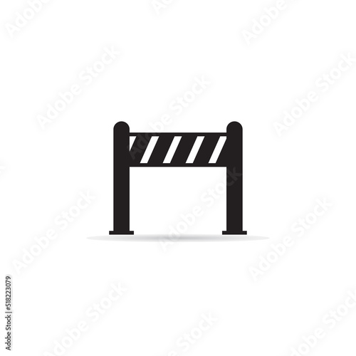 under construction barrier icon vector