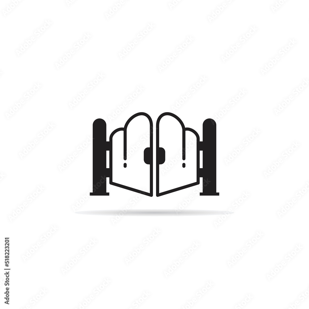 gate and fence icon vector illustration gate and fence icon vector illustration
