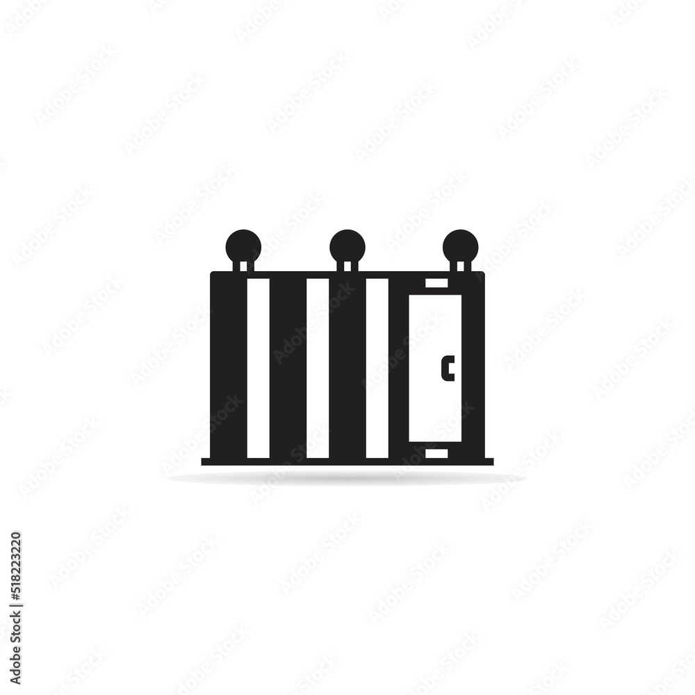 gate and fence icon vector illustration