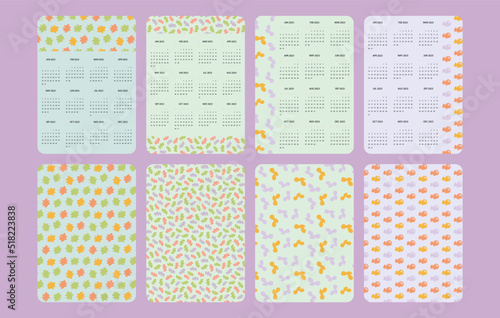 2023 calendar template set  identity stationery design 