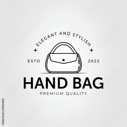 woman handbag or sling bag logo vector illustration design