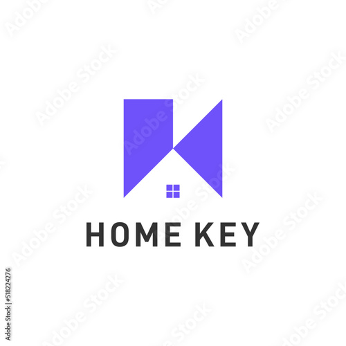 Free Download letter K with home logo design - GFXLoad