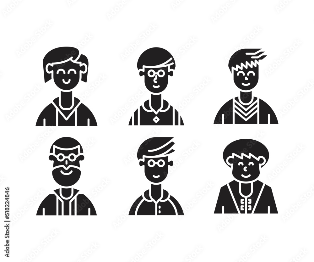 people character icons set vector illustration people character icons set vector illustration