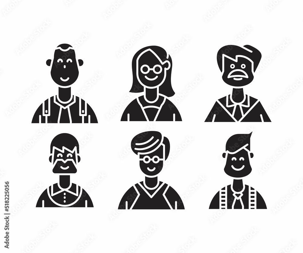 people character and avatar set illustration people character and avatar set illustration