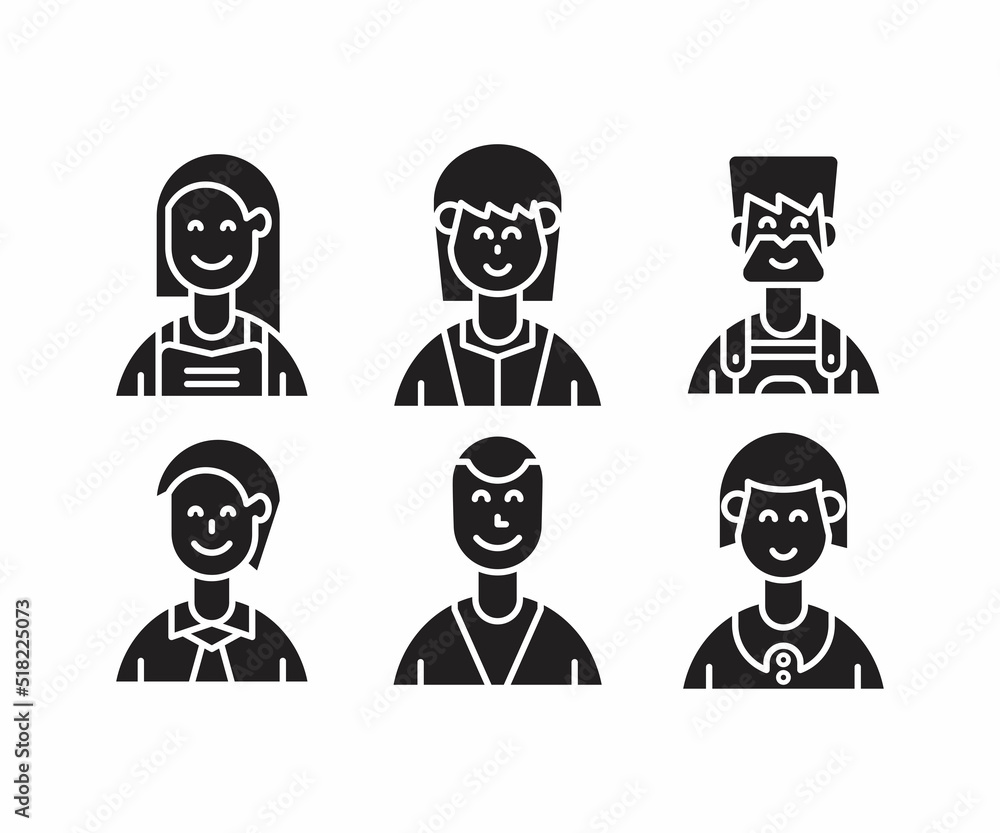 people character and avatar set illustration people character and avatar set illustration