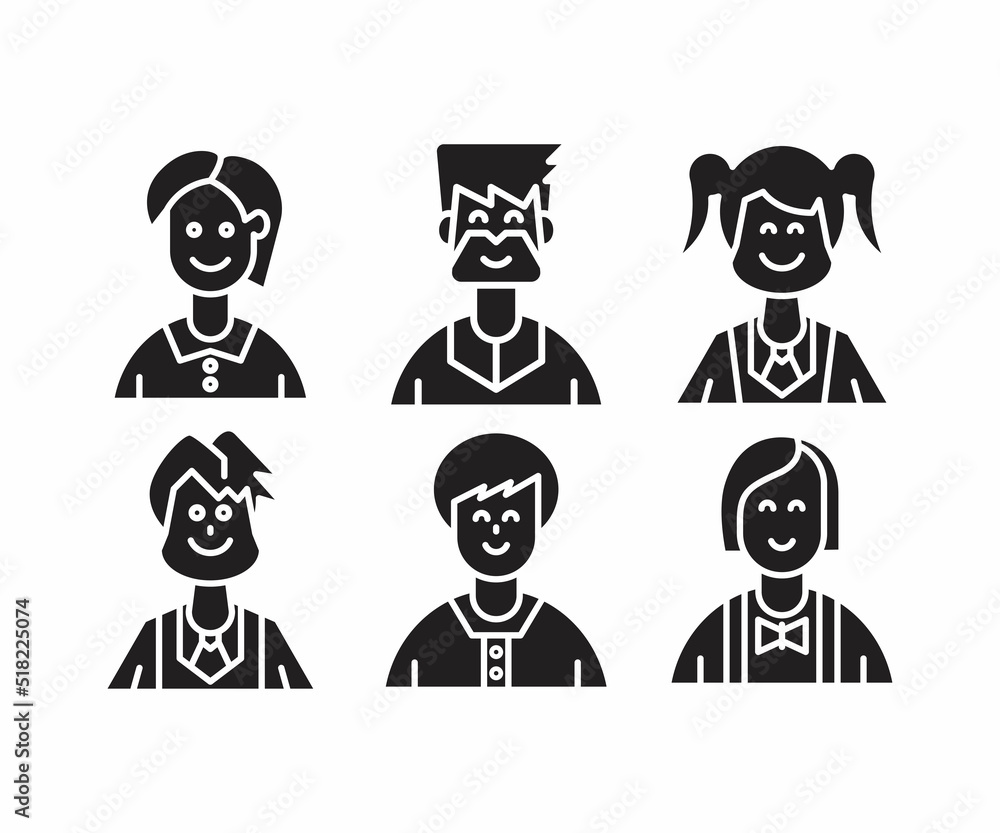 people character and avatar set illustration people character and avatar set illustration