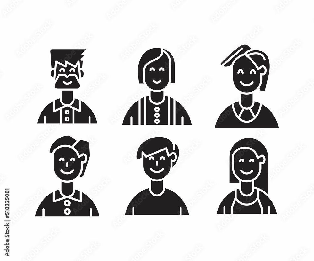 people character and avatar set illustration people character and avatar set illustration
