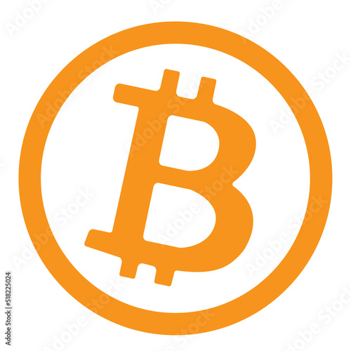 Bitcoin symbol sign isolate on white background 02