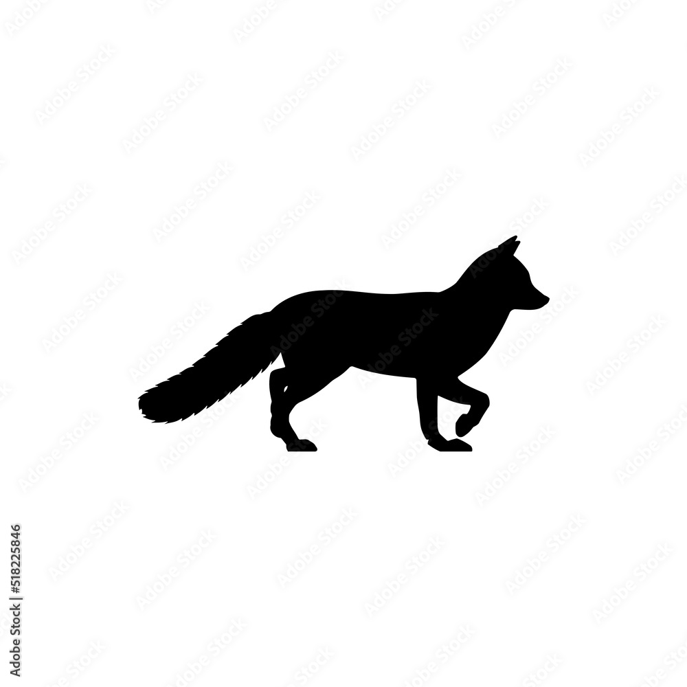 Fox Silhouette Vector. The Best Fox Icon Vector Illustration Logo