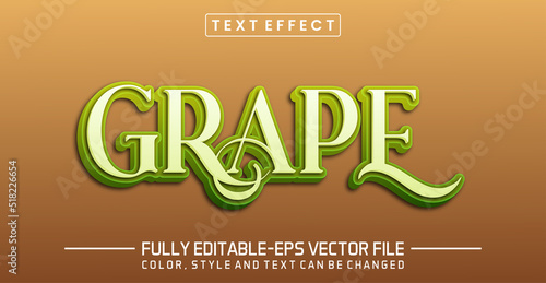 Grape Text Effect - Editable 3D Text Style