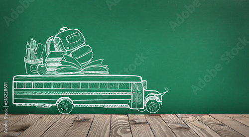School bus and stationery d...