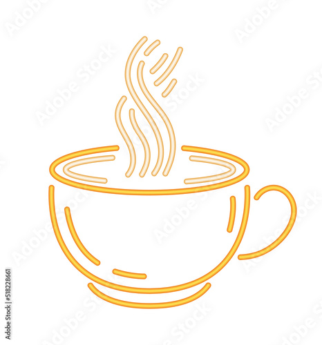 hot coffee neon