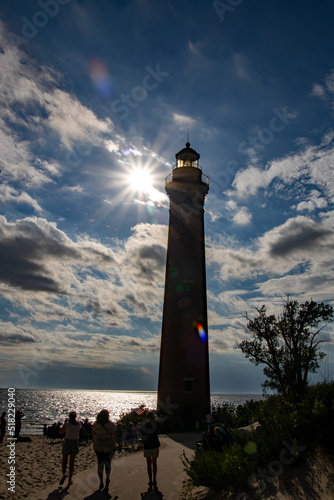 lighthouse at dusk