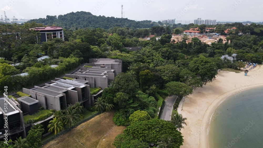 Sentosa, Singapore - July 14, 2022: The Landmark Buildings and Tourist ...