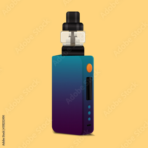 Smoking Vape Icon. Realistic Style. Vector Illustration