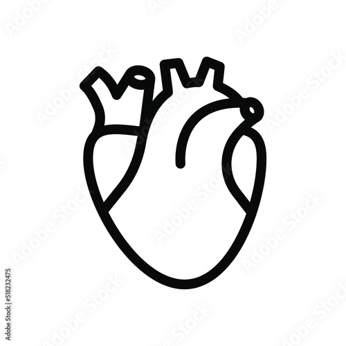 heart organ icon illustration vector graphic