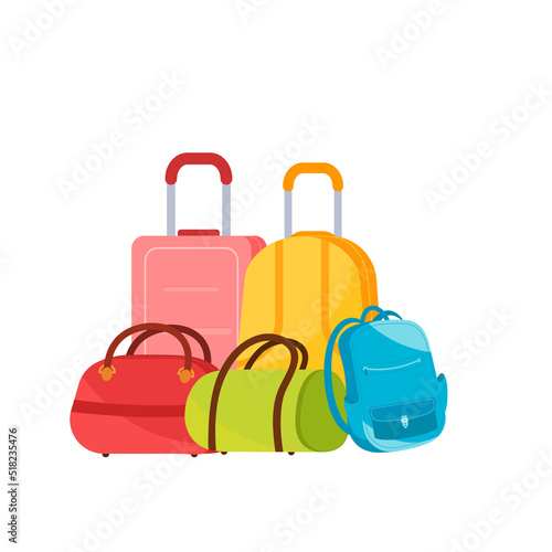 Suitcases or luggage for travel and adventure